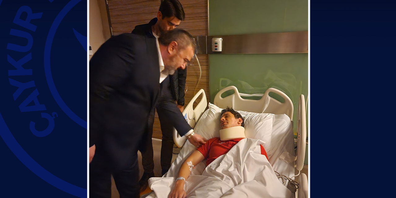 Çaykur Rizespor Başkanı İbrahim Turgut hakem Meler'i ziyaret etti