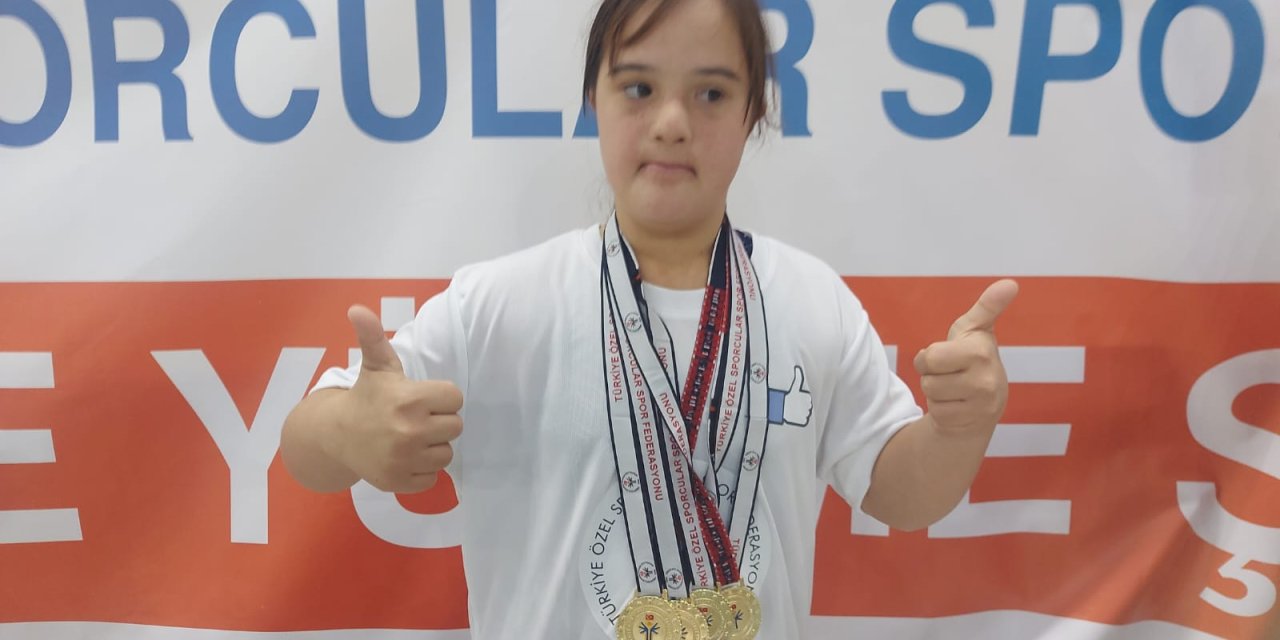 Muğlalı Elif'ten 4 Altın Madalya