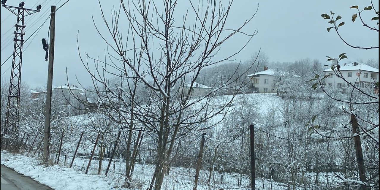 Samsun'un 3 İlçesinde Kar Yağışı