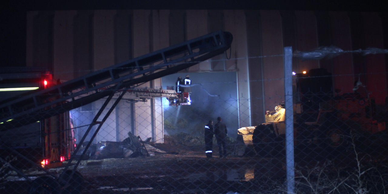 Karaman'da Pelet Fabrikasında Yangın