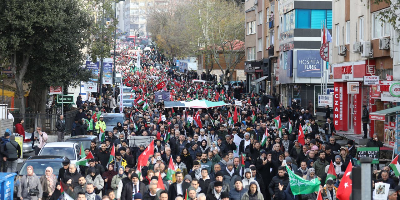 Üsküdar’da Filistin’e Destek Yürüyüşü Yapıldı
