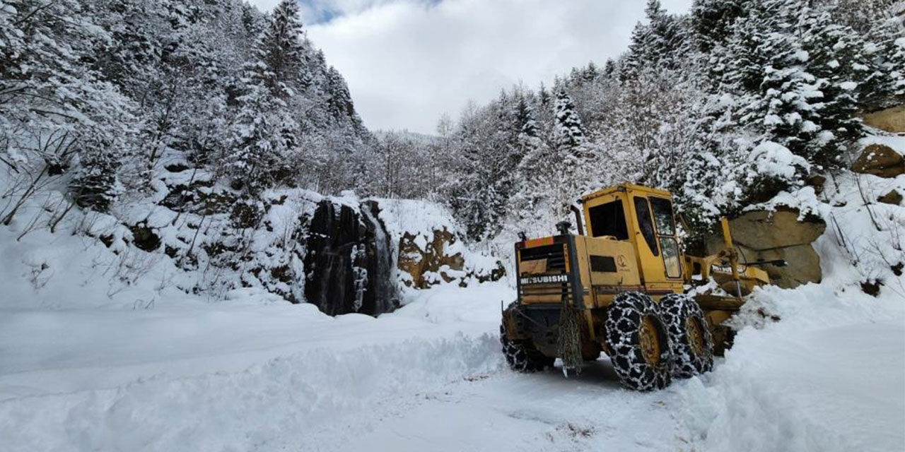 Rize’de 31 köy yolu kar nedeniyle ulaşıma kapandı
