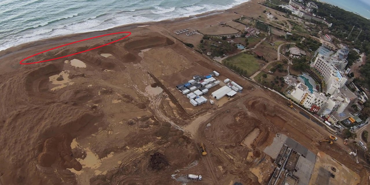 Otel İnşaatı İçin Ağaçlar Kesildi, Sahile Hafriyat Yığıldı