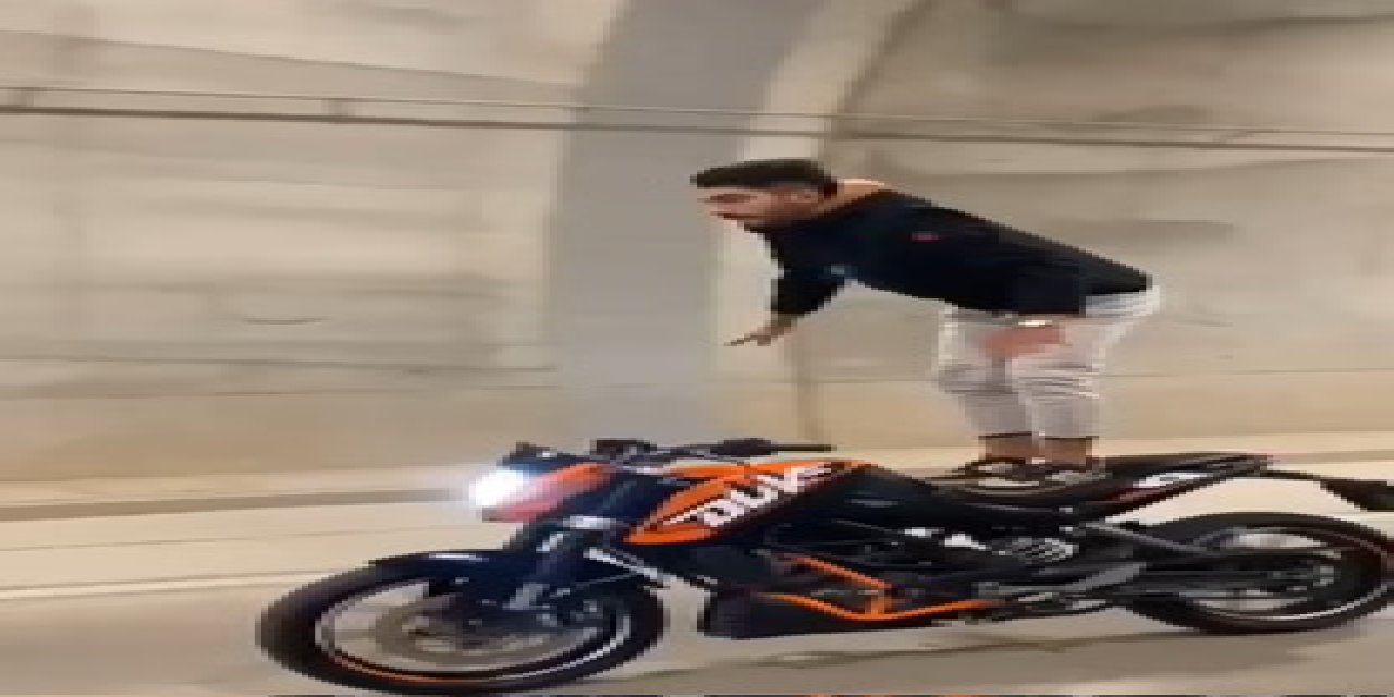 Çamlıca Tüneli'nde Motosikletlilerin Tehlikeli Oyunu Kamerada
