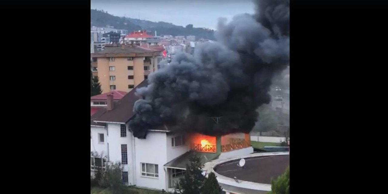 Giresun Üniversitesi'nin Sosyal Tesisinde Yangın