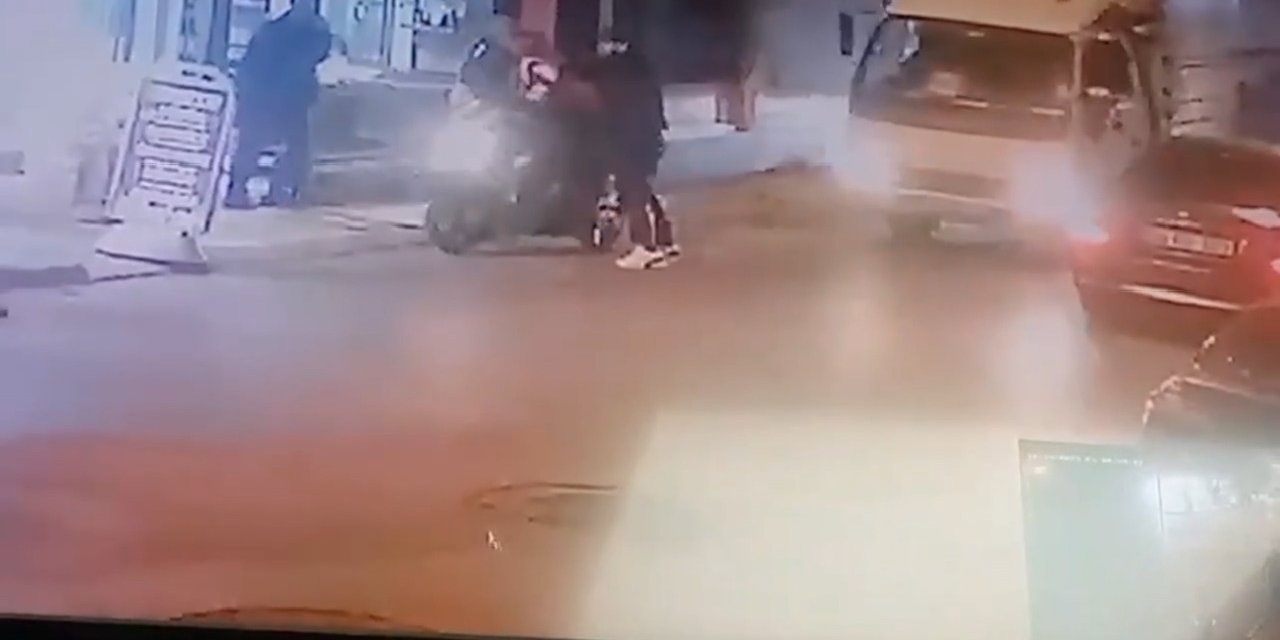 Ataşehir'de Motokuryeye Darp Kamerada
