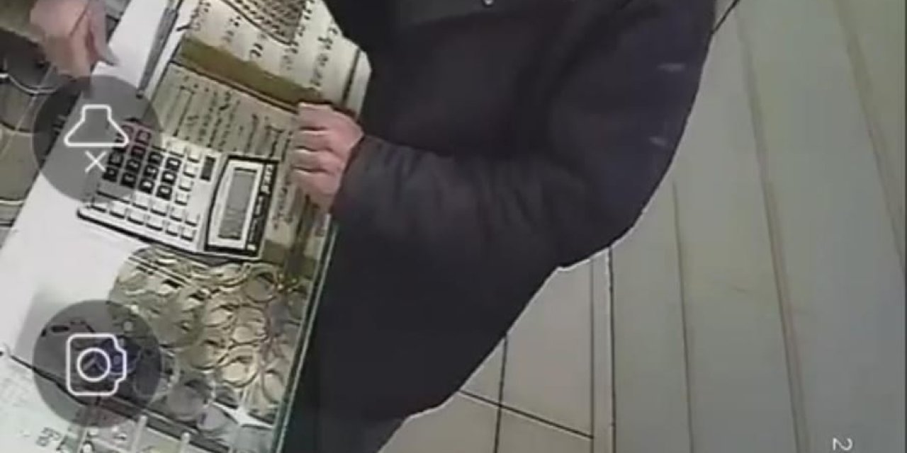 Kuyumcudan Altın Künye Çalan Şüpheli Kameraya Yakalandı