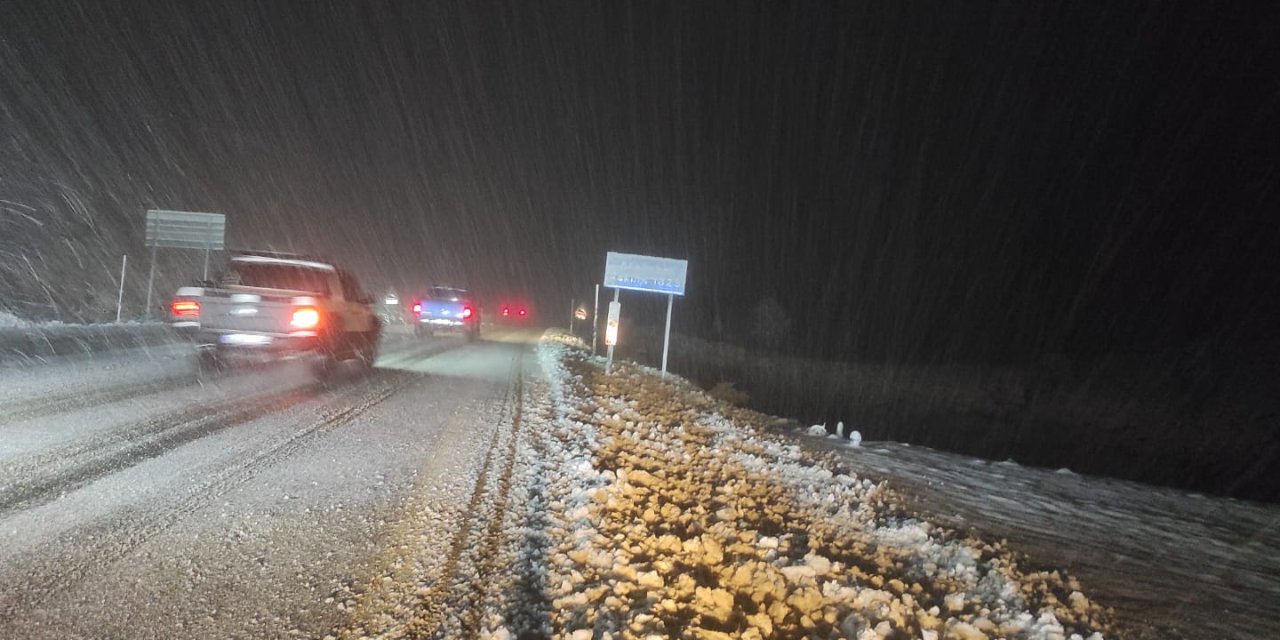 Konya- Antalya Karayolunda Ulaşıma 'Kar' Engeli