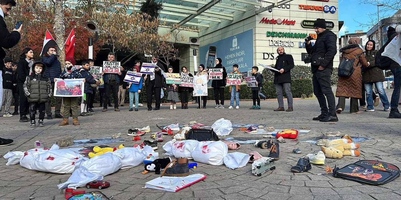 Edirne Ve Tekirdağ'da İsrail Protestosu; Çocuk Ölümleri Canlandırıldı