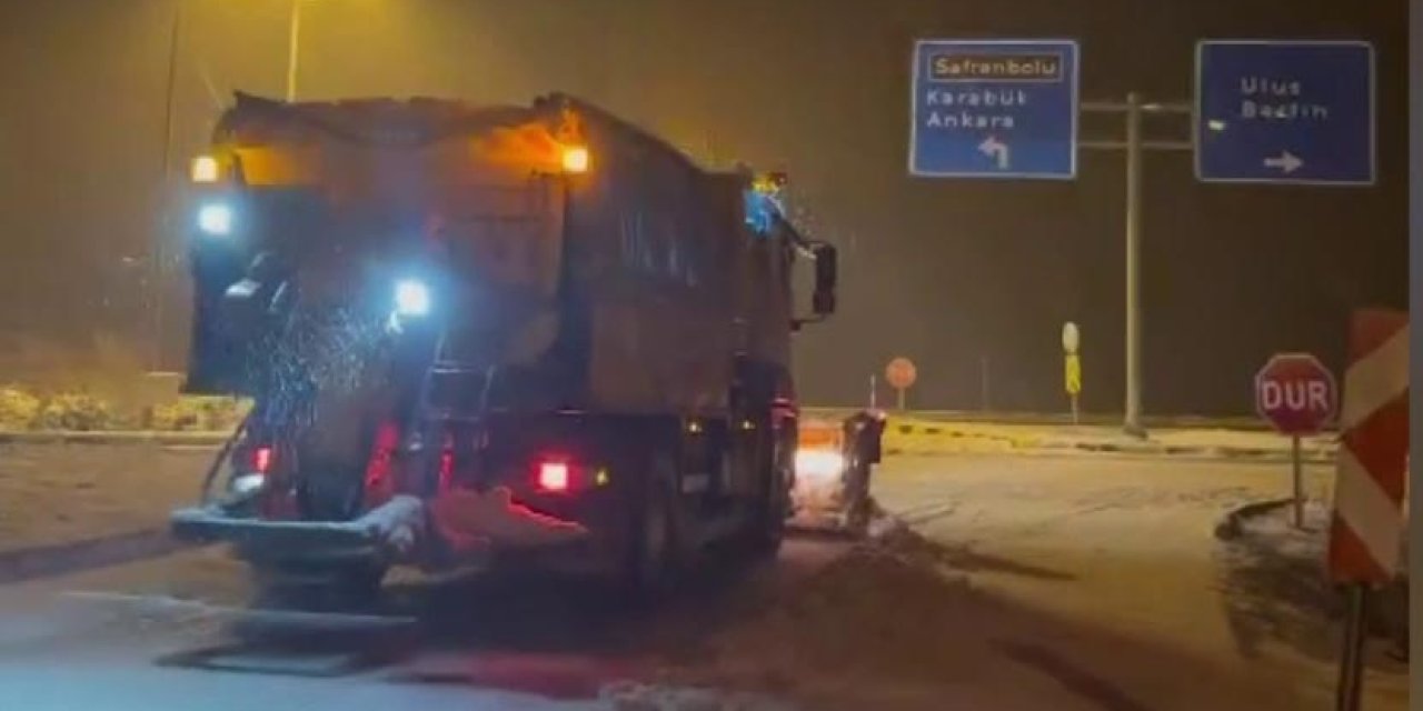 Karabük'ün Yükseklerinde Kar Yağışı