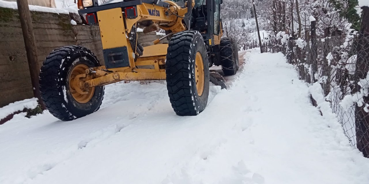 Bartın'da Kar Yağışı; 8 Köy Yolu Kapandı, 5 Köye Elektrik Verilemiyor