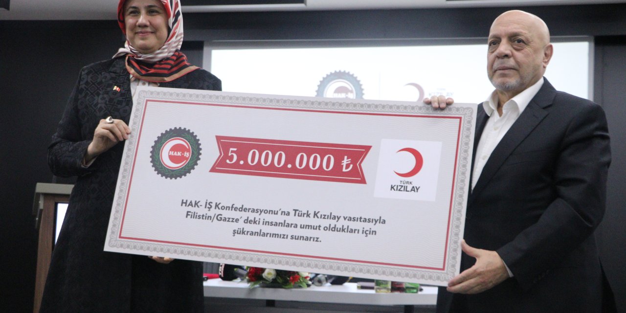Hak-iş'ten Gazze'ye 5 Milyon Liralık Bağış