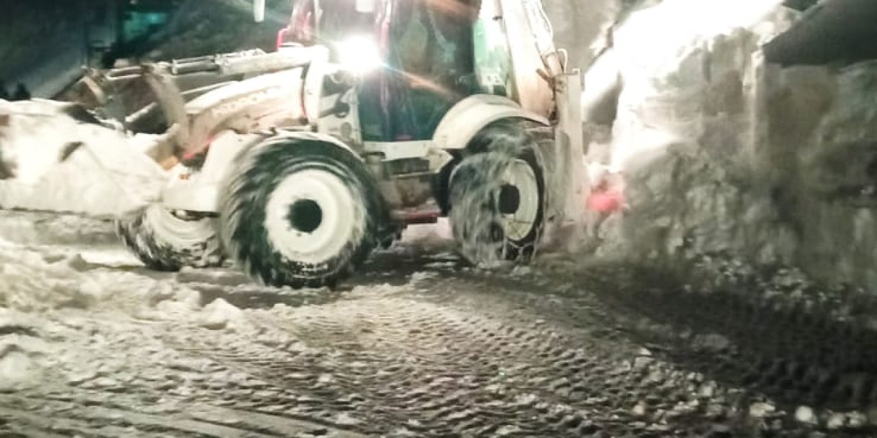 Van'da Karla Mücadele Çalışmalarında İş Makinesinin Üzerine Çığ Düştü