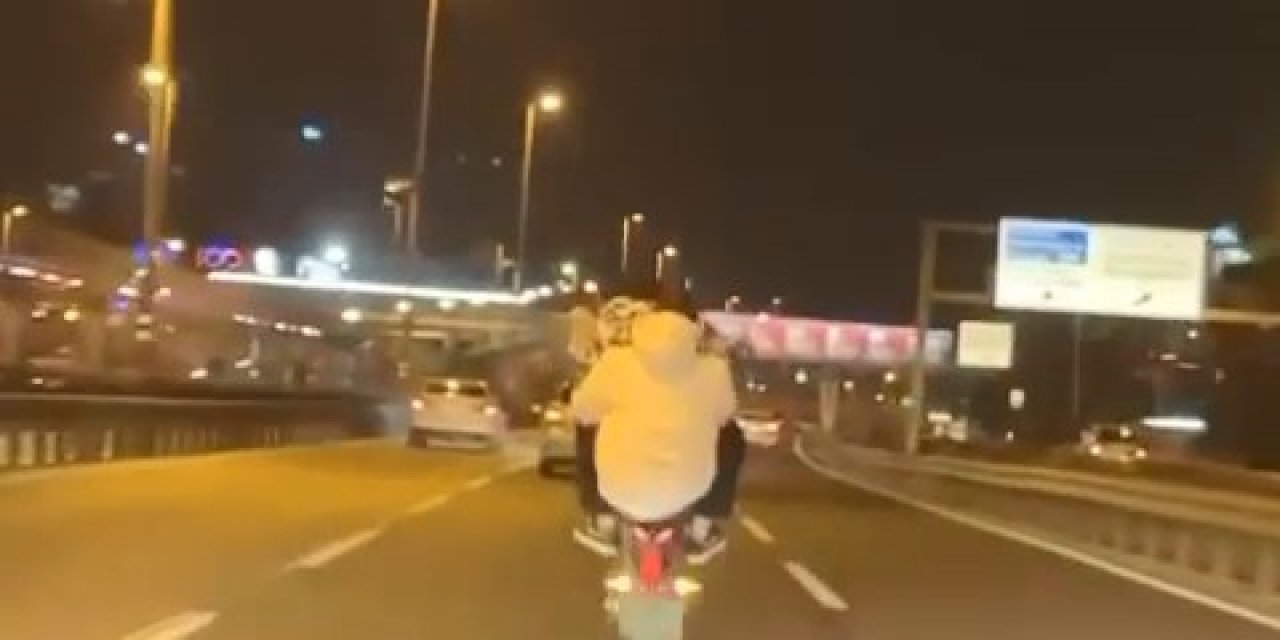 Beşiktaş'ta Motosiklet Sürücüsünden Tehlikeli Hareketler