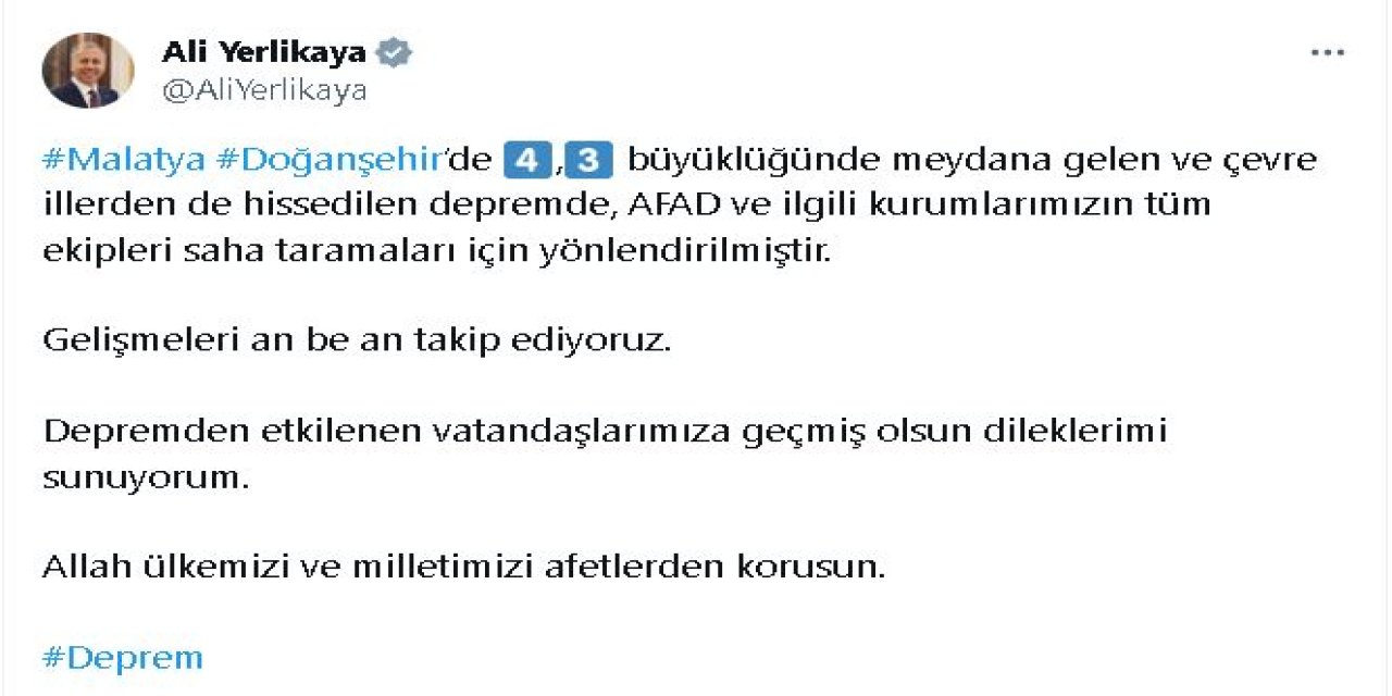 Malatya'da 4.3 Büyüklüğünde Deprem (2)