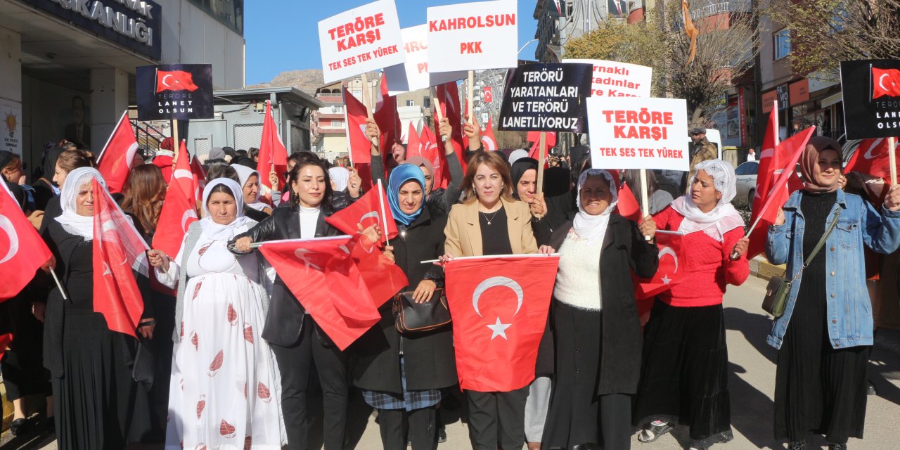 Şırnak'ta Kadınlardan 'Teröre Lanet' Yürüyüşü