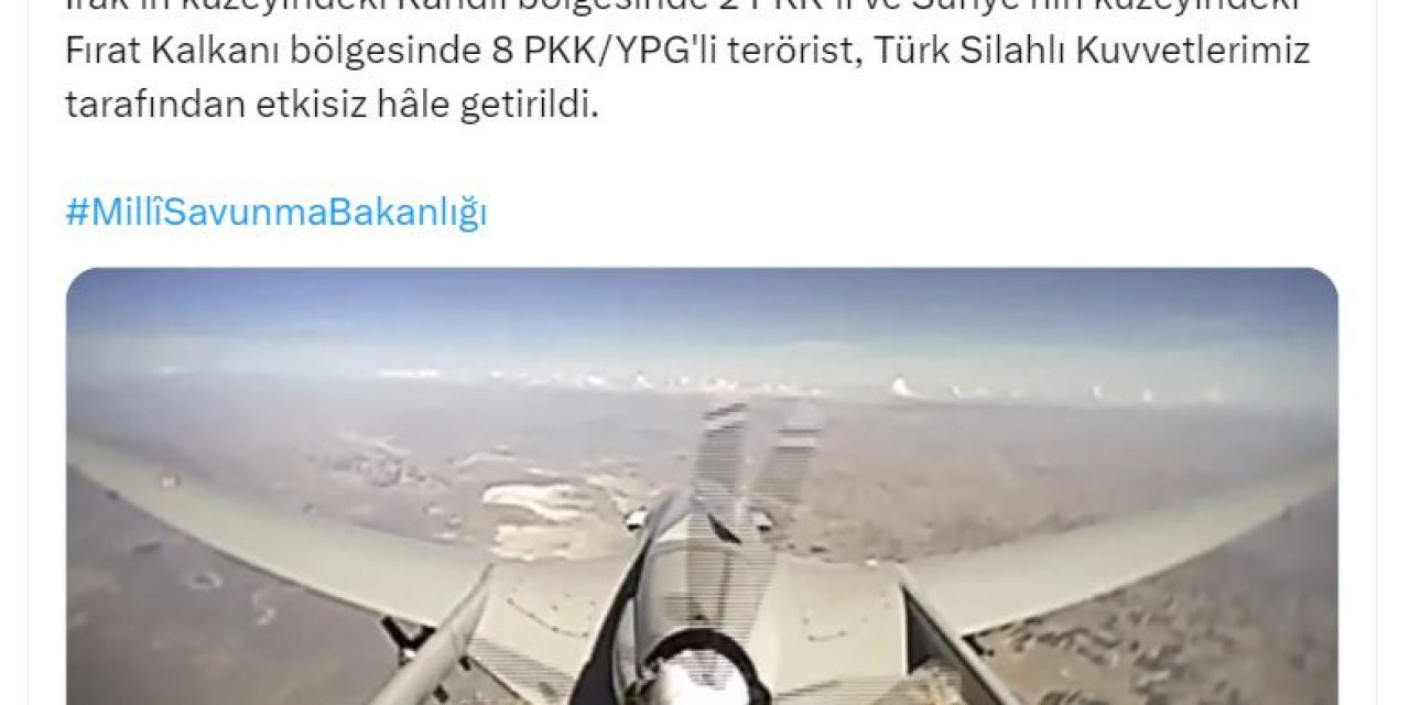 Msb: 10 Terörist Etkisiz Hale Getirildi