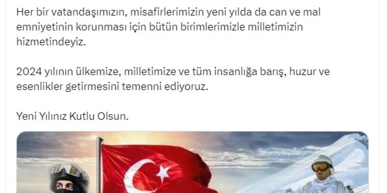 Bakan Yerlikaya: Yılbaşı İçin Tedbirlerimizi Aldık