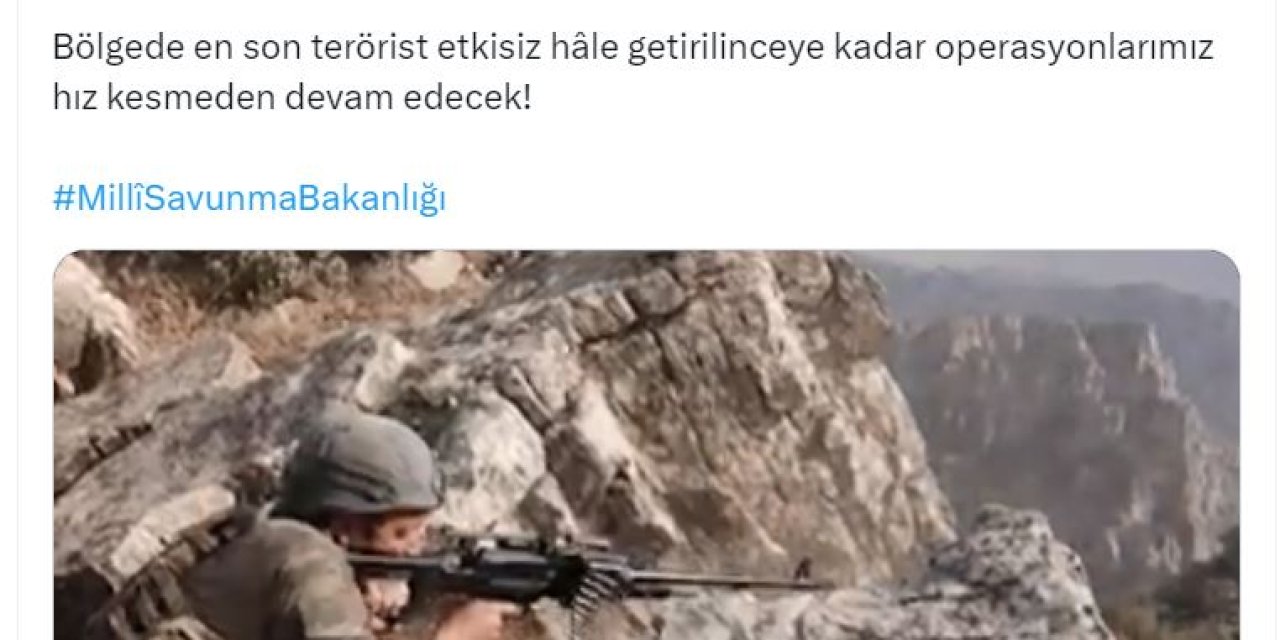 Msb: 2 Terörist Etkisiz Hale Getirildi