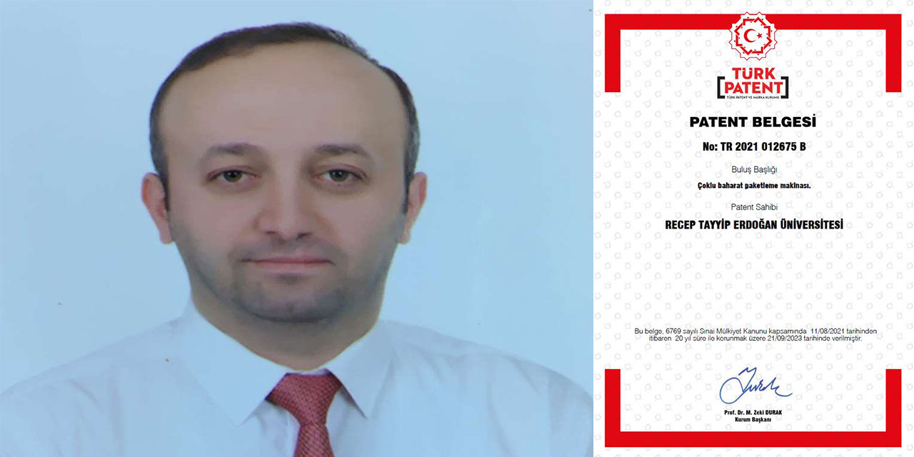 RTEÜ'lü Öğretim Üyesi Şenol Bayraktar'ın Patent Başarısı