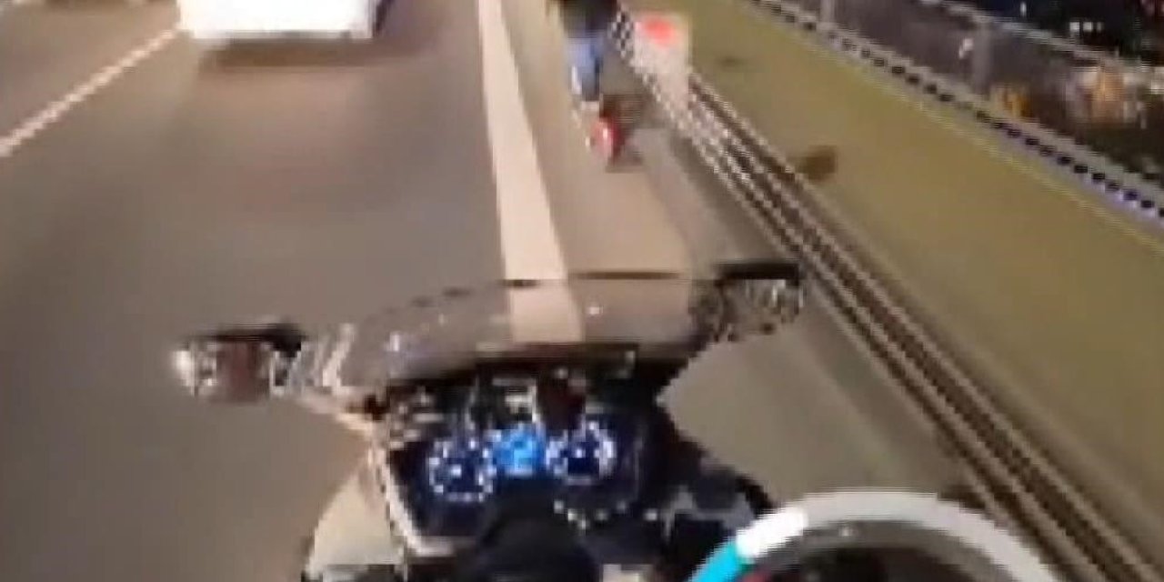 15 Temmuz Şehitler Köprüsü'nde Skuterle Tehlikeli Yolculuk Kamerada