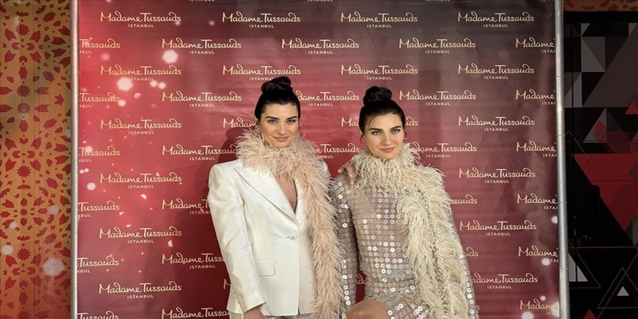 Oyuncu Tuba Büyüküstün'ün balmumu figürü Madame Tussauds koleksiyonunda