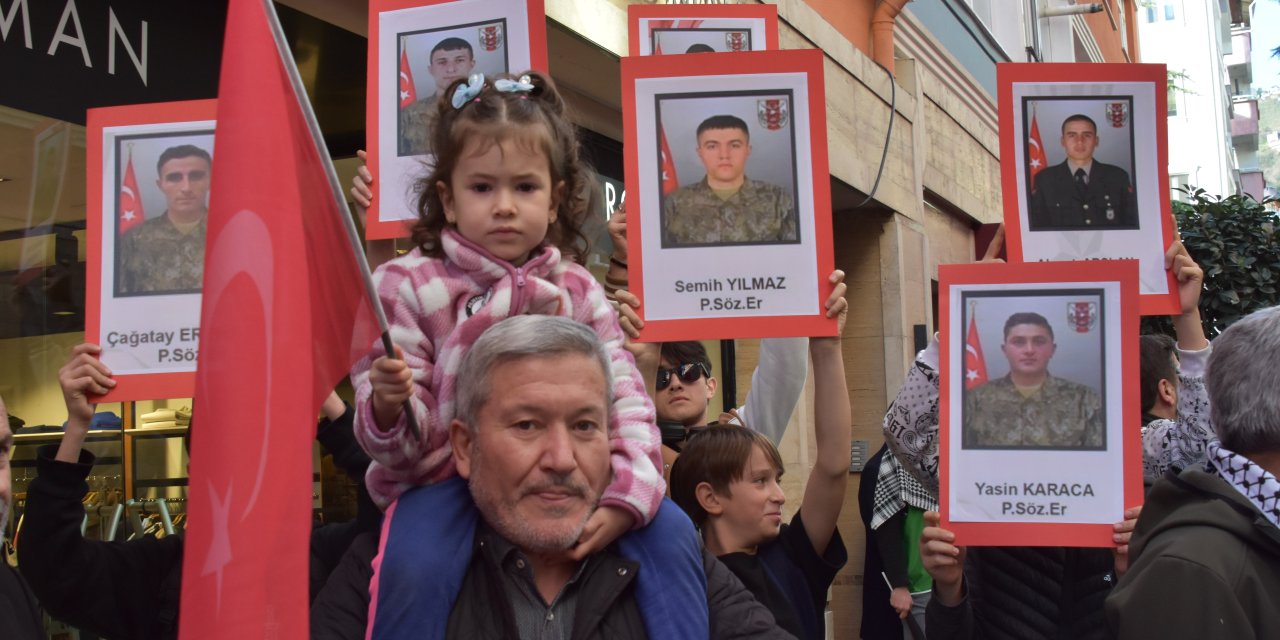 Ordu’da 'şehitlere Rahmet Filistin'E Destek' Yürüyüşü