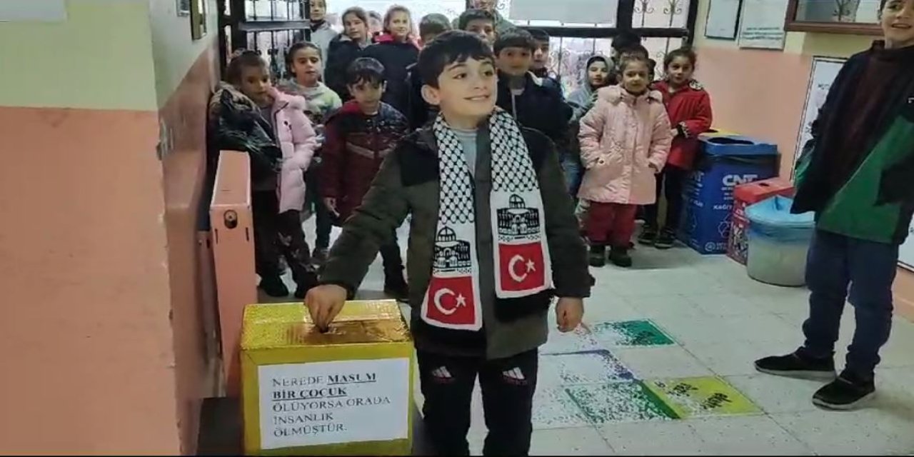 Mardin'de Öğrenciler, Harçlıklarını Filistin'e Gönderdi