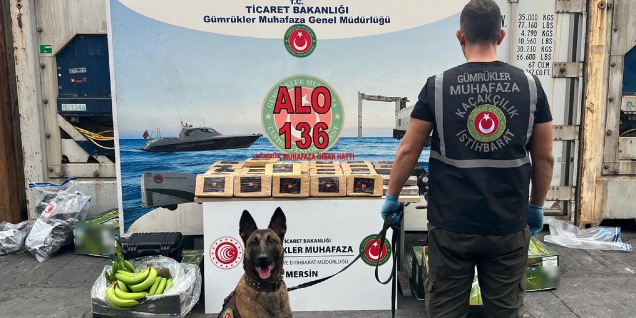 Muz Dolu Konteynerde 77 Kilo Kokain Ele Geçirildi; 2 Gözaltı