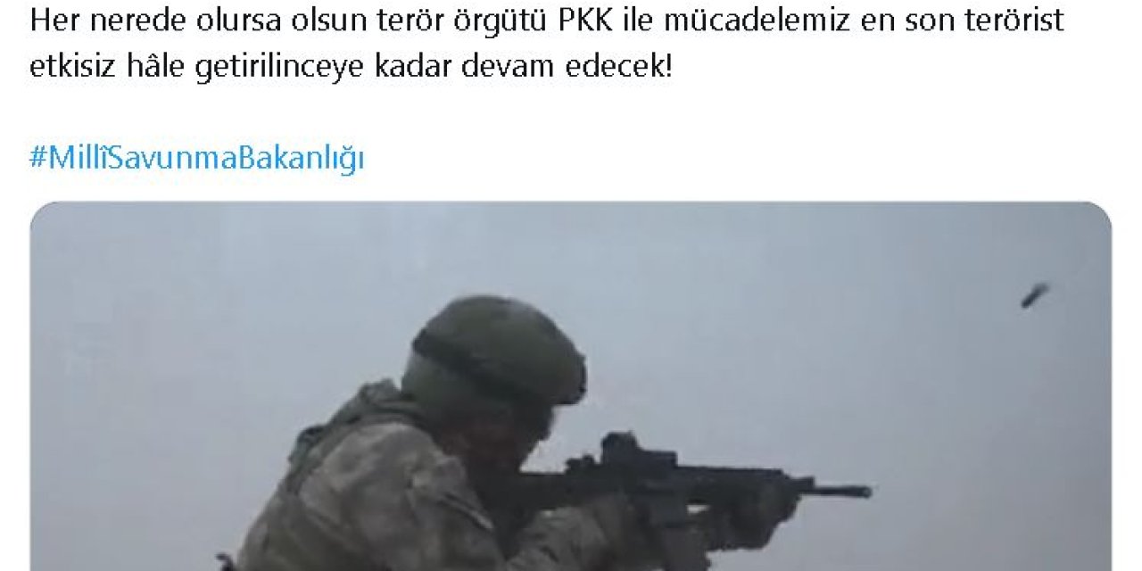 Msb: Irak'ın Kuzeyinde 2 Terörist Etkisiz Hale Getirildi