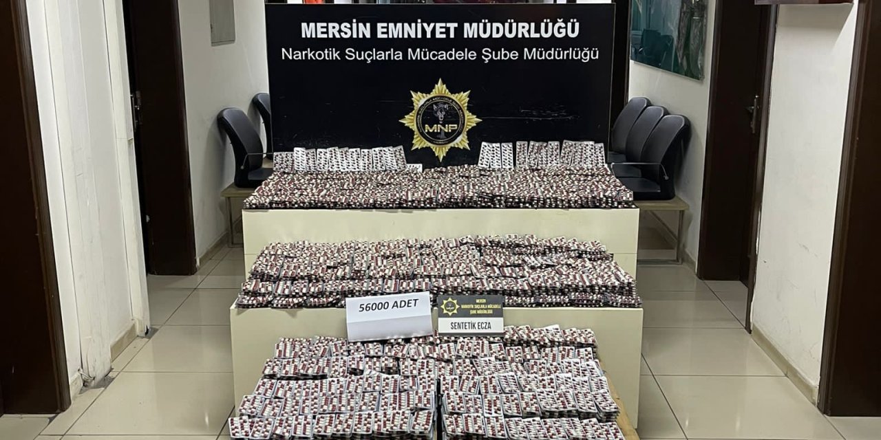 Mersin'de 56 Bin Sentetik Hap Ele Geçirildi; 1 Gözaltı
