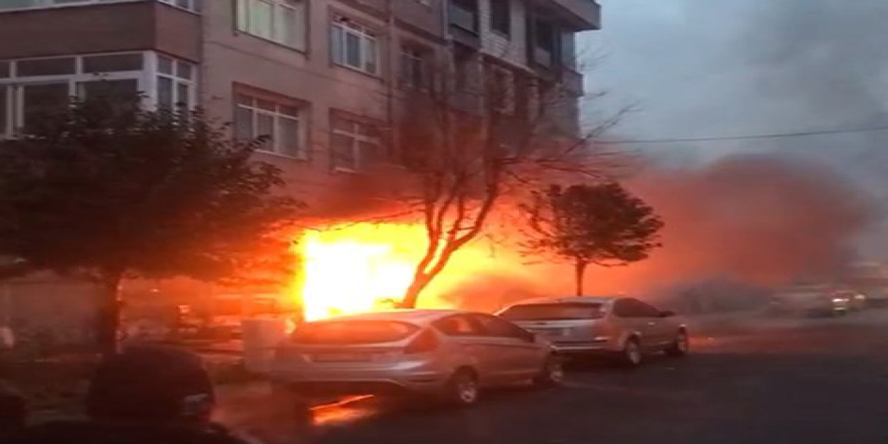 Avcılar'da Elektrikli Bisiklet Atölyesinde Yangın