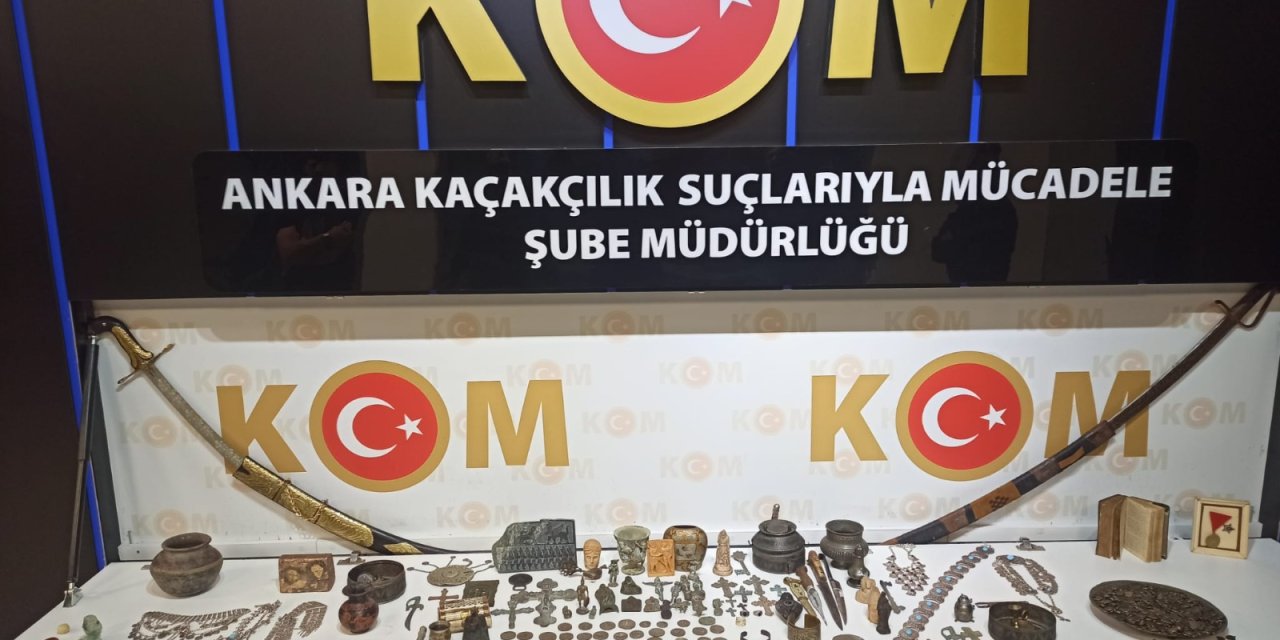 Ankara'da Tarihi Eser Operasyonu: 3 Bin 730 Obje İle 63 Sikke Ele Geçirildi