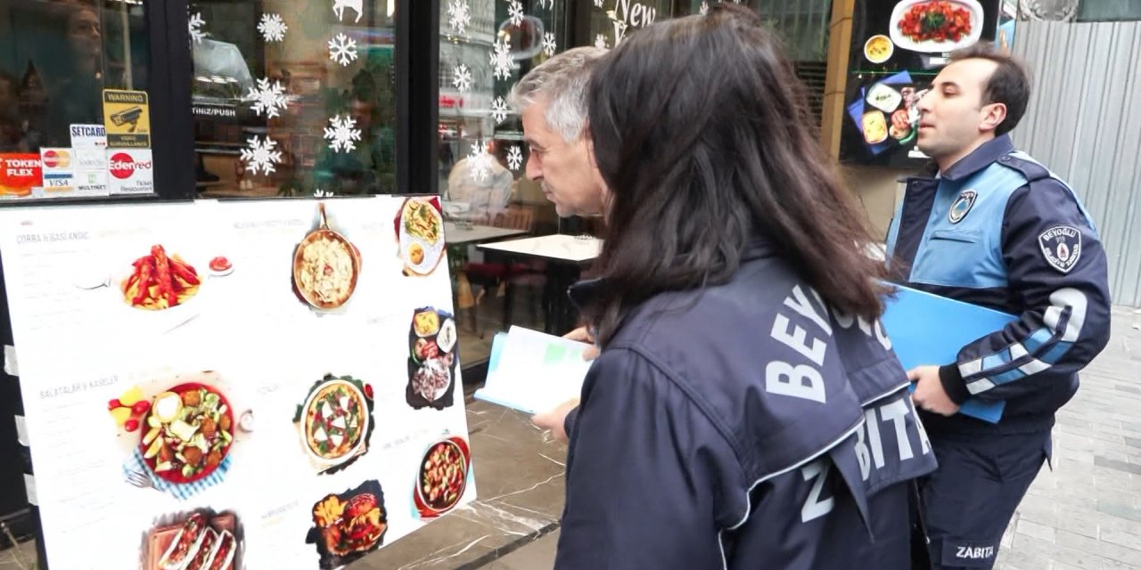 İstiklal Caddesi'nde Bulunan Kafe Ve Restoranlara Menü Denetimi