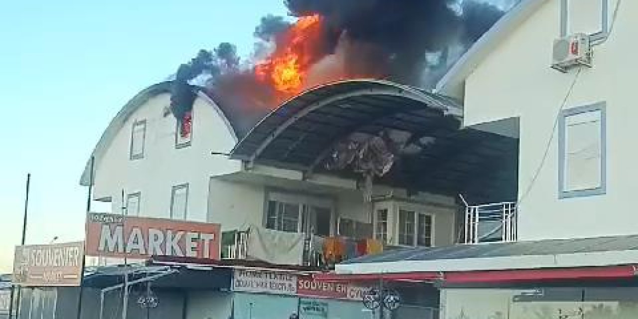 Serik’te, Pasajın Üst Katındaki Bir Evde Çıkan Yangın Korkuttu