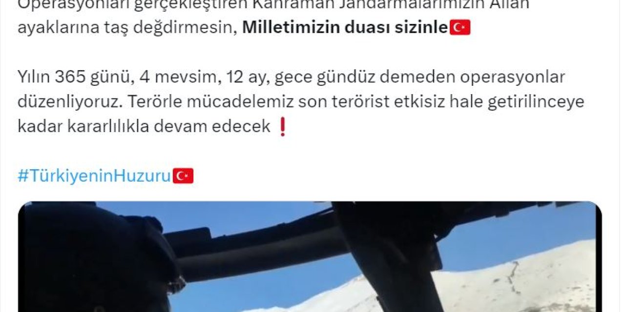 Bakan Yerlikaya: Terörle Mücadelemiz Kararlılıkla Devam Edecek