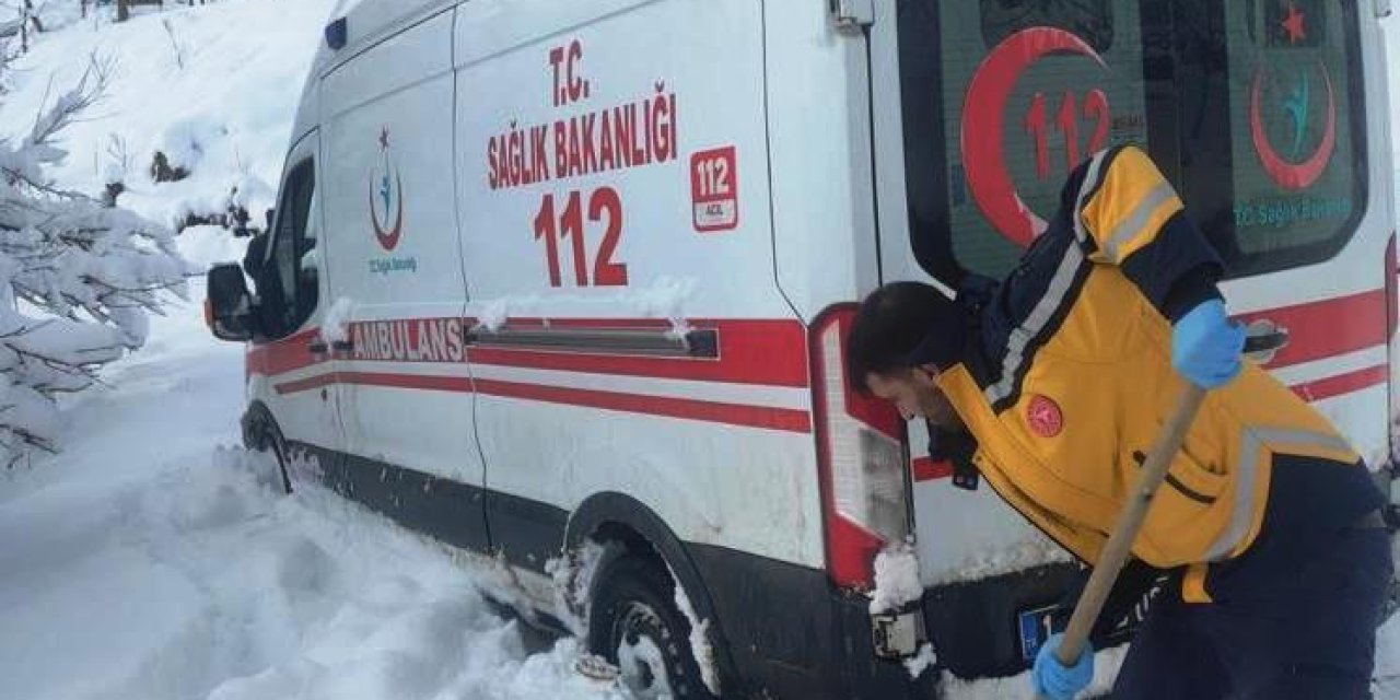 Hasta Almaya Giden Ambulans Kara Saplandı