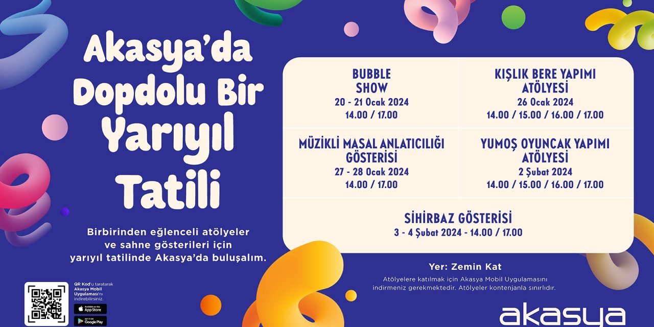 Akasya’dan Yarıyıl Tatili Etkinlikleri