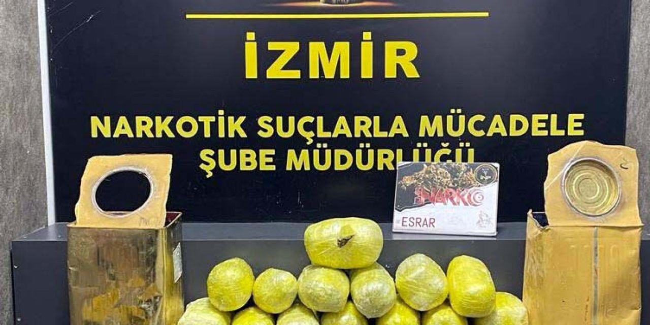 Peynir Tenekelerinden 9 Kilo 605 Gram Esrar Çıktı