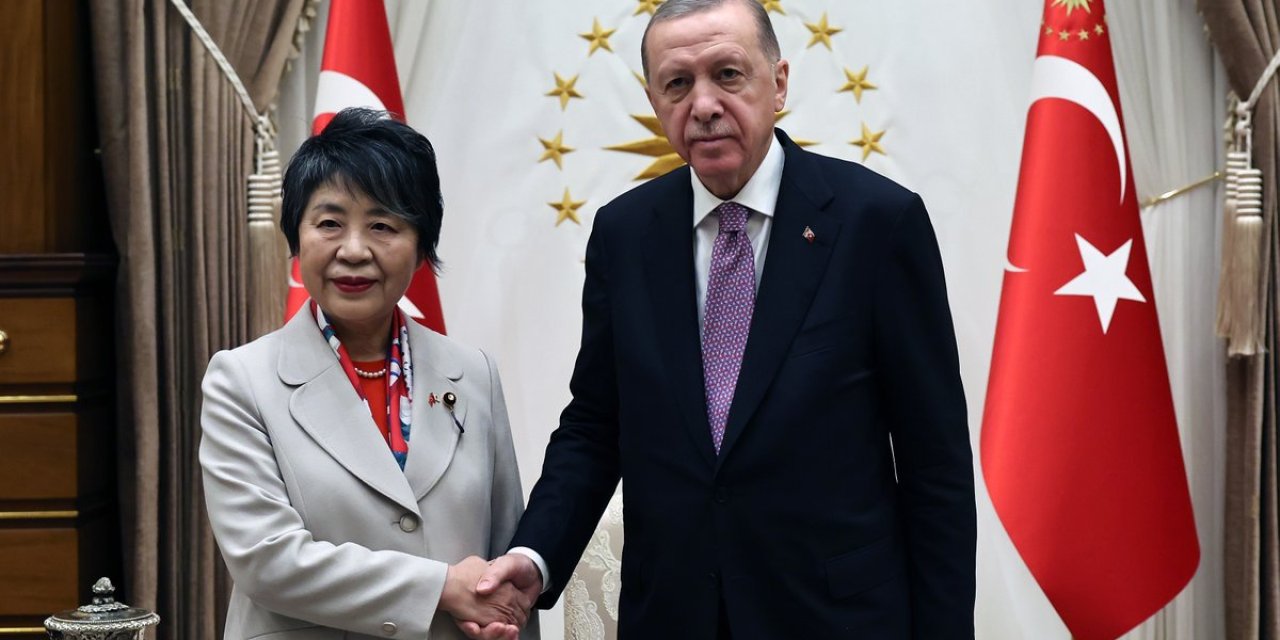 Cumhurbaşkanı Erdoğan, Japonya Dışişleri Bakanı Yoko'yu Kabul Etti