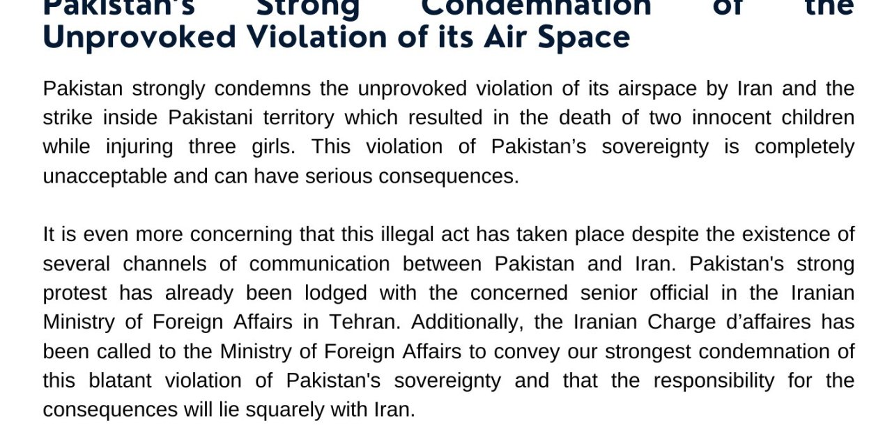 İran, Pakistan’da Saldırı Düzenledi: 2 Çocuk Öldü, 3 Çocuk Yaralandı