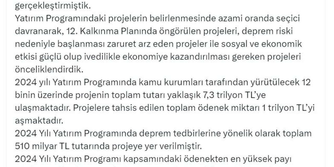 Cevdet Yılmaz: 2024 Yatırımlarında En Yüksek Pay Ulaştırma-haberleşme Sektörüne