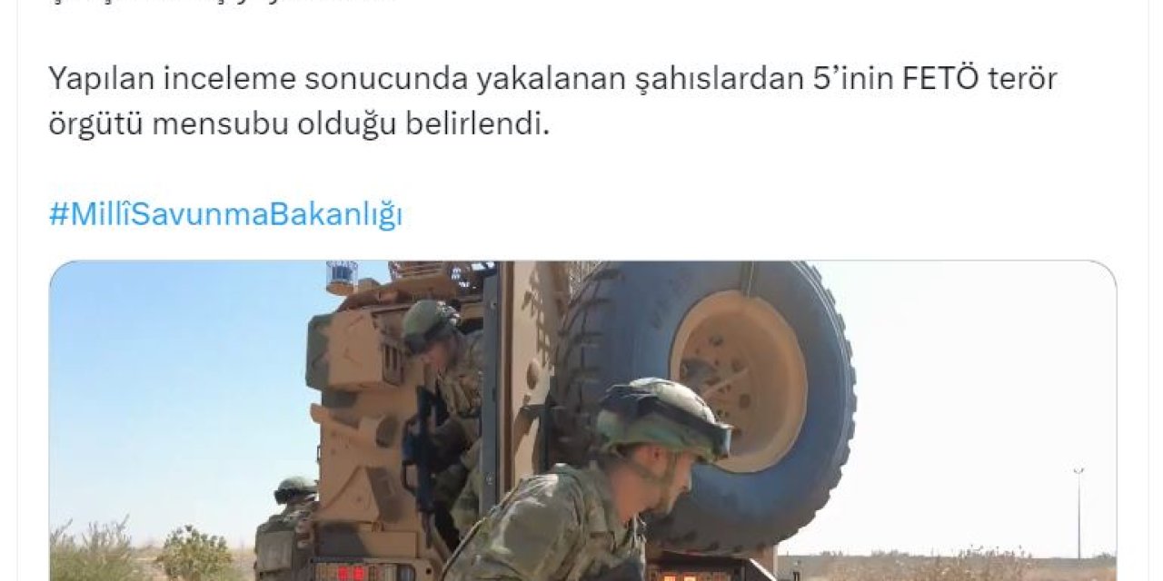 Msb: Yunanistan'a Geçmeye Çalışan 5'i Fetö Mensubu 8 Kişi Yakalandı