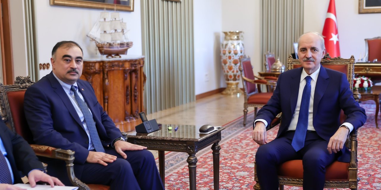 Tbmm Başkanı Kurtulmuş, Azerbaycan Büyükelçisi Memmedov'u Kabul Etti
