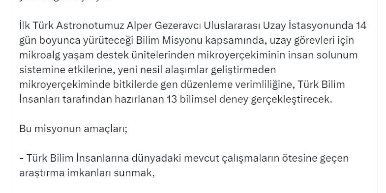 Bakan Kacır: Gelecekte Yerli Uzay Aracımızla İnsansız Ay Misyonunu Gerçekleştireceğiz