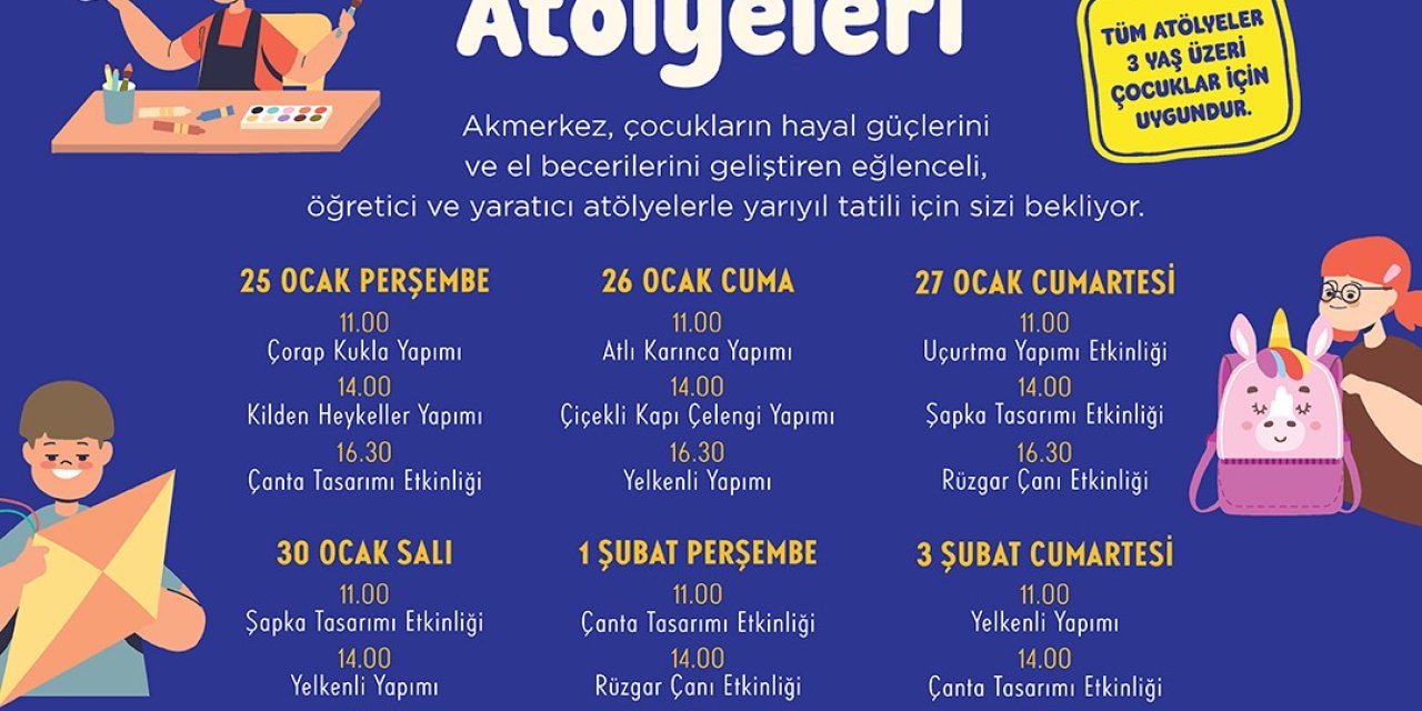 Akmerkez’den Çocuklara Özel Sömestir Atölyeleri