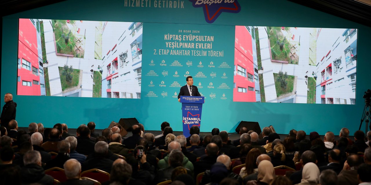 İmamoğlu Kiptaş'ın Anahtar Teslim Töreninde Konuştu