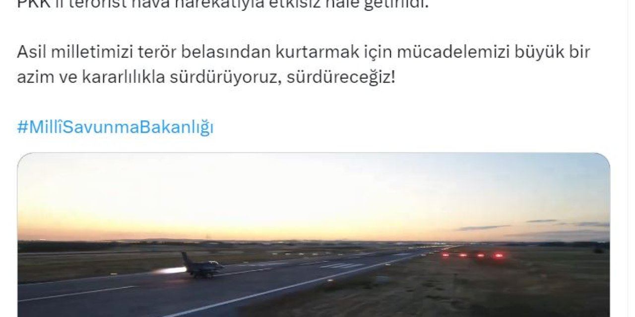 Msb: 10 Pkk'lı Terörist Etkisiz Hale Getirildi