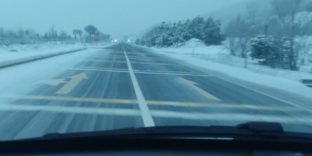 Karabük'te Kar Yağışı Etkili Oldu