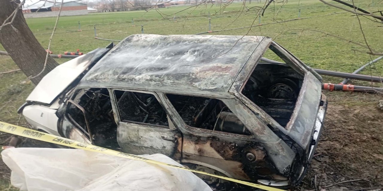 Denizli'de Ağaca Çarpan Otomobil Alev Aldı; Dede İle Torunu Öldü, 2 Yaralı